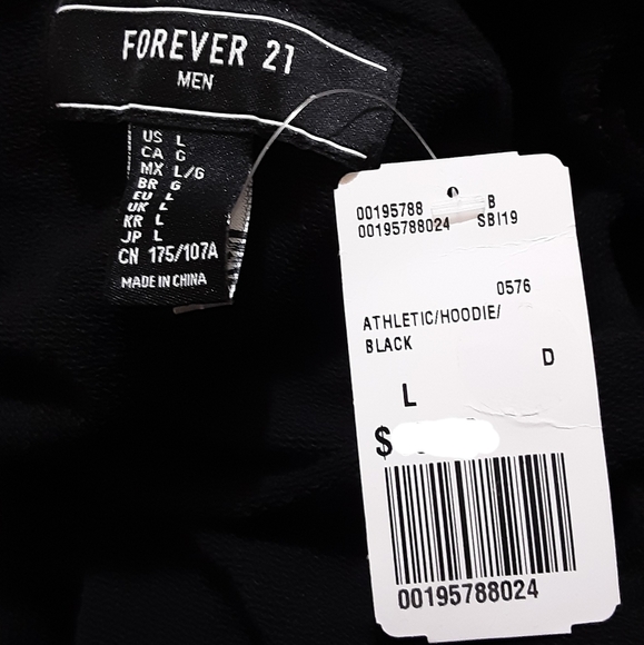 Men's Forever Twenty One Distressed Faded Slashed Hoodie US Large New - Picture 11 of 13